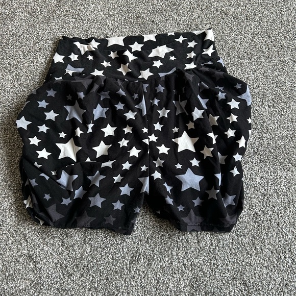 Star Patterned Black Blue and White Shorts - Picture 1 of 3